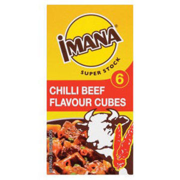 Imana Stock Cubes Chilli Beef 1 x 6`s