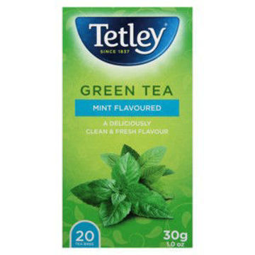 Tetleys Tea Bags Pure Green Mint 1 x 20`s