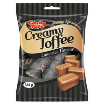 Candy Tops Toffee Creamy Liqourice 1 x 125Gr