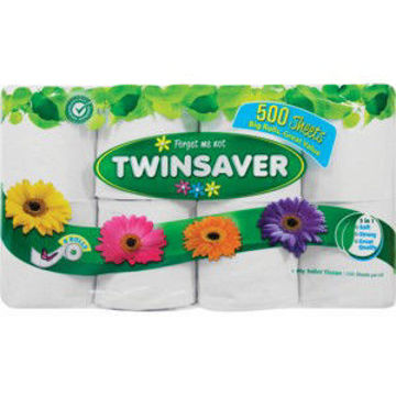 Twinsaver Toilet Paper 1 Ply 6x 1 x 8`s