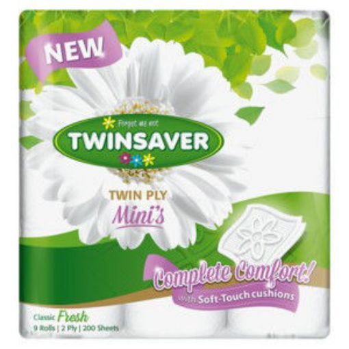 Twinsaver Toilet Paper 2 Ply 200 Sheet 1 x 9`s