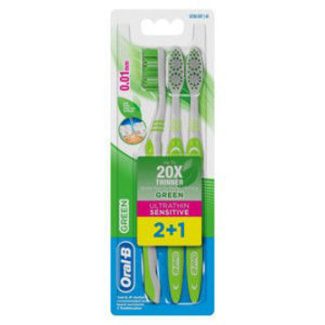 Oral B Toothbrush Ultra Thin 2+ Bun Pk Green 1 x 0Ea