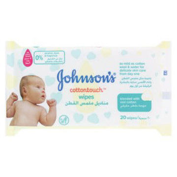 J&J Baby Wipes Cotton Touch 1 x 20`s