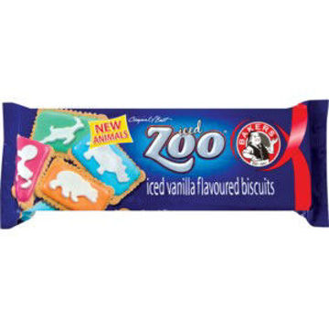 Bakers Bisc Iced Zoo (Flow Wrap) 1 x 150G