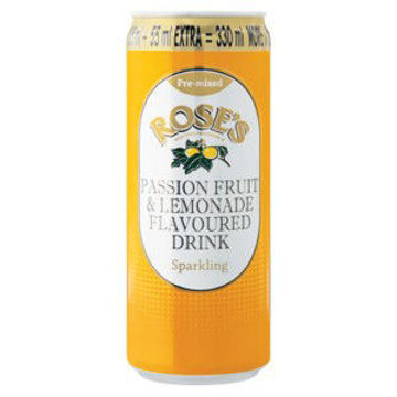 Roses Csd Cans Passion Fruit & Lemonade 1 x 330Ml