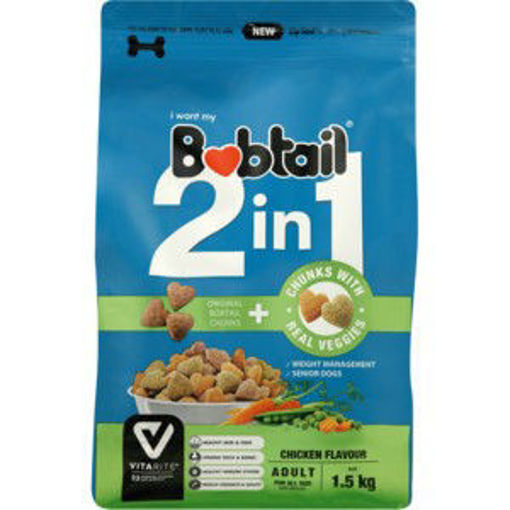 Bobtail Dog Food 2 In1 Adult Chick Veg 1 x 1.5Kg