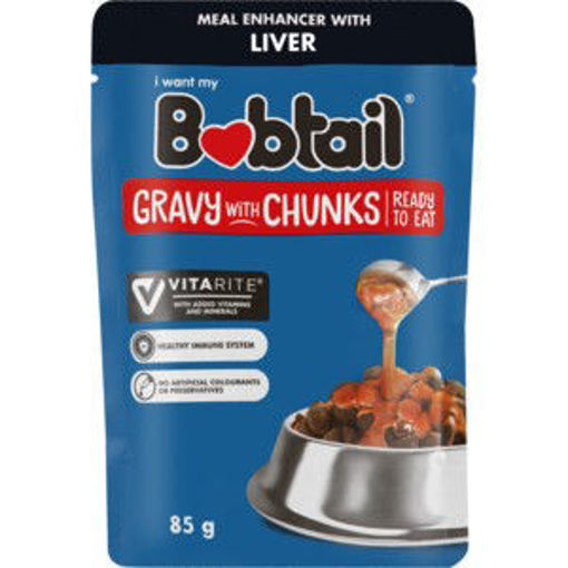 Bobtail Dog Food Gravy Chunks Liver 1 x 85Gr