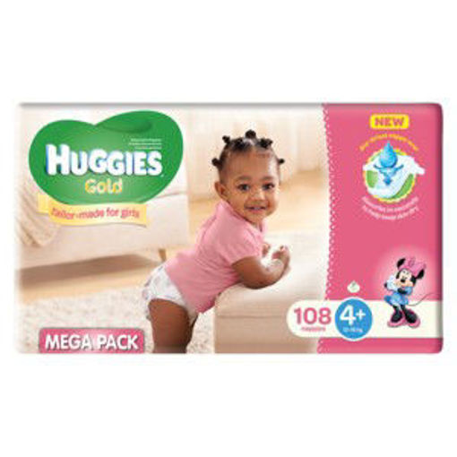 Huggies Nappies Gold Mega S4 + 108s Girl 1 x 0108s