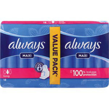 Always Pads Thick Mesh Duos Long 18s 1 x 0Ea