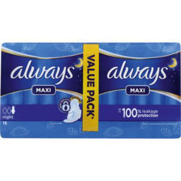 Always Pads Thick Mesh Duos Xtra L/Nght16s 1 x 0Ea