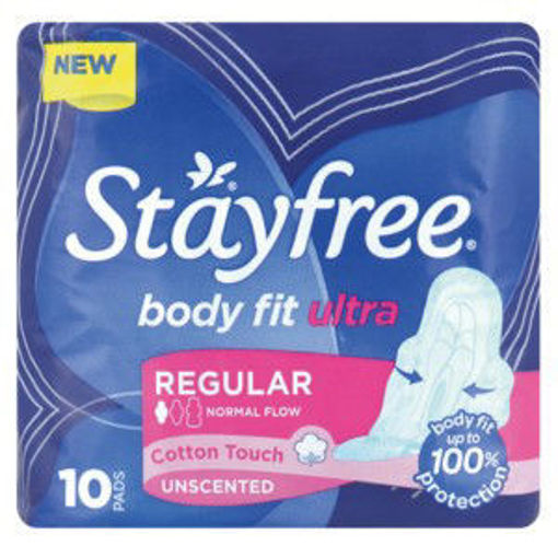 Stayfree Pads Ultra Thin Unsent  Regular 1 x 10`s