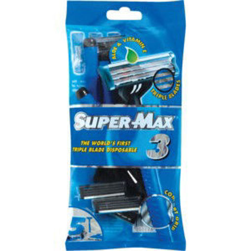 Supermax Razor Disp Triple Men 1 x 5`s