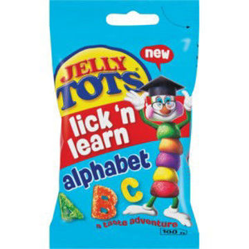 Jelly Tots Sw Lick & Learn Alphabets 1 x 100Gr