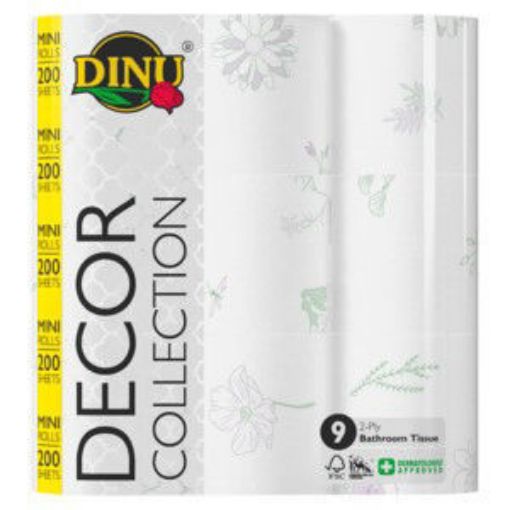 Dinu Toilet Paper Mini 2 Ply 1 x 9`s