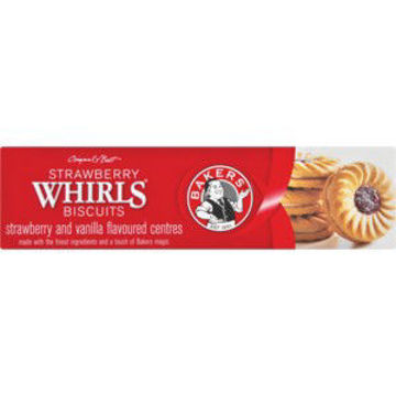 Bakers Whirls Strawberrry 1 x 200Gr