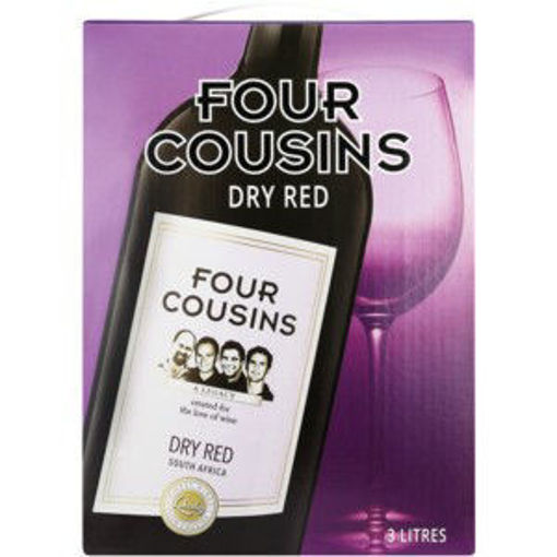 4 Cousins Wine Red Dry 1 x 3Lt