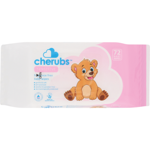 Picture of Cherubs Baby Wipes Sensitive 72`s