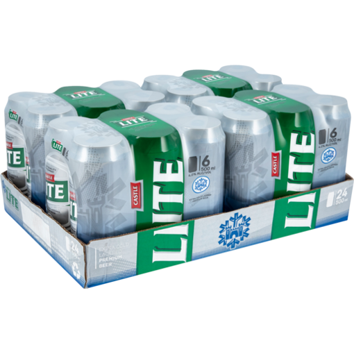 Castle Lite Beer Can 24 x 500Ml