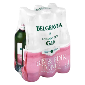 Picture of BELGRAVIA RTD NRB Gin & Pink 275Ml x 6